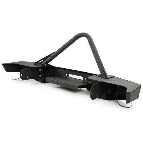 MR.GOP-Front Bumper W/ Fog Lights & Winch Plate Fit 84-01 Jeep Cherokee XJ Comanche MJ