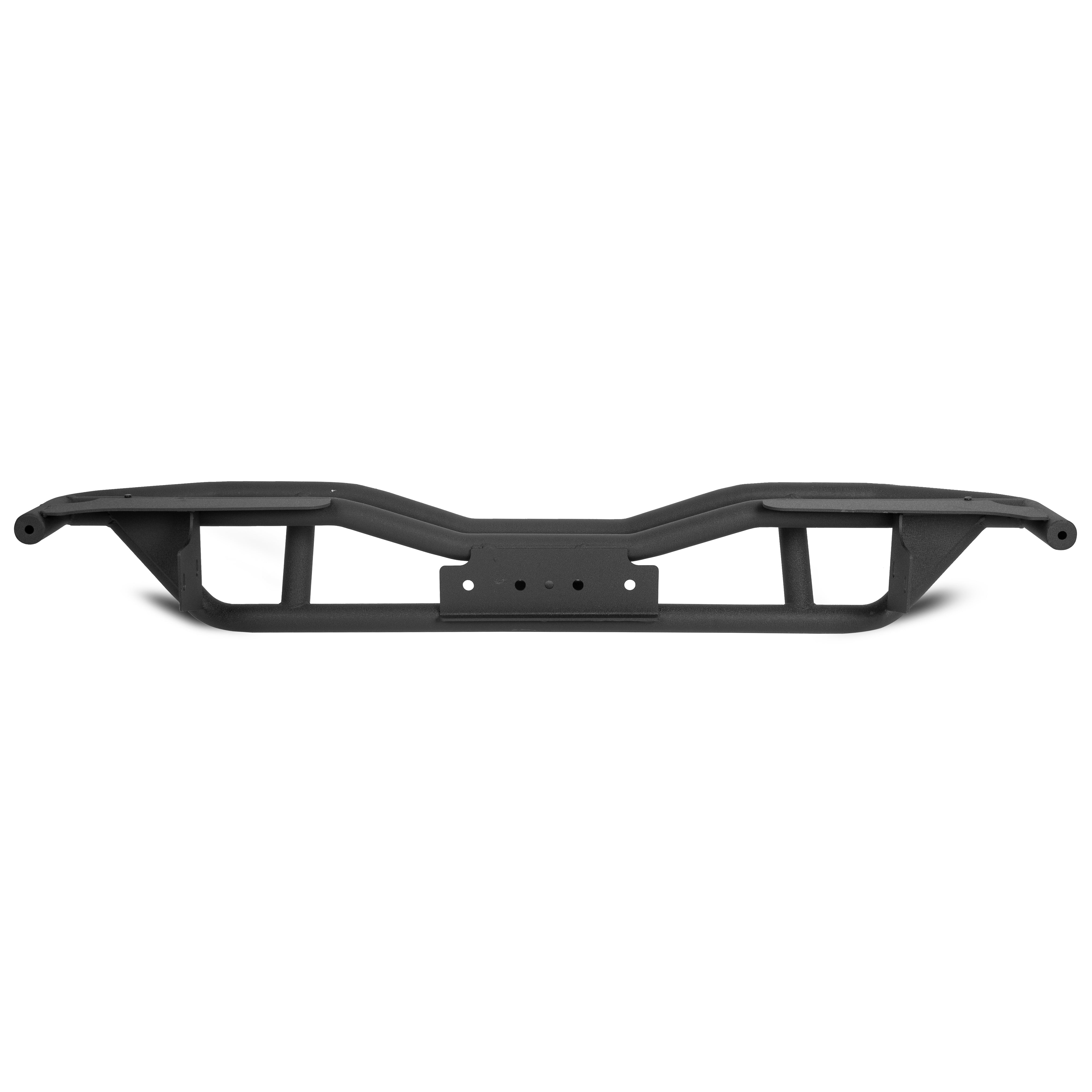 MR.GOP-Tubular Rear Bumper Compatible with 2007-2018 Jeep Wrangler JK W/ 2inches Hitch Receiver Steel Rock Crawler Textured Black