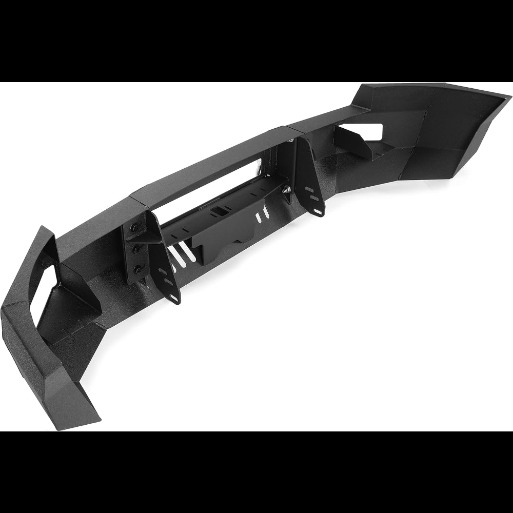 MR.GOP - Parachoques delantero compatible con Chevrolet Silverado 2500 3500 2007-2010 con anillos en D, acero recubierto en polvo negro, dos paquetes 