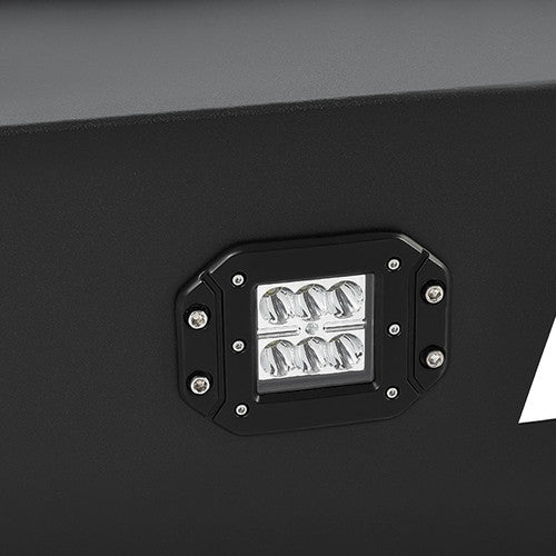 MR.GOP - Parachoques trasero de acero HD de ancho completo negro para Chevy Silverado 1500/2500 3500 HD 2019-2022