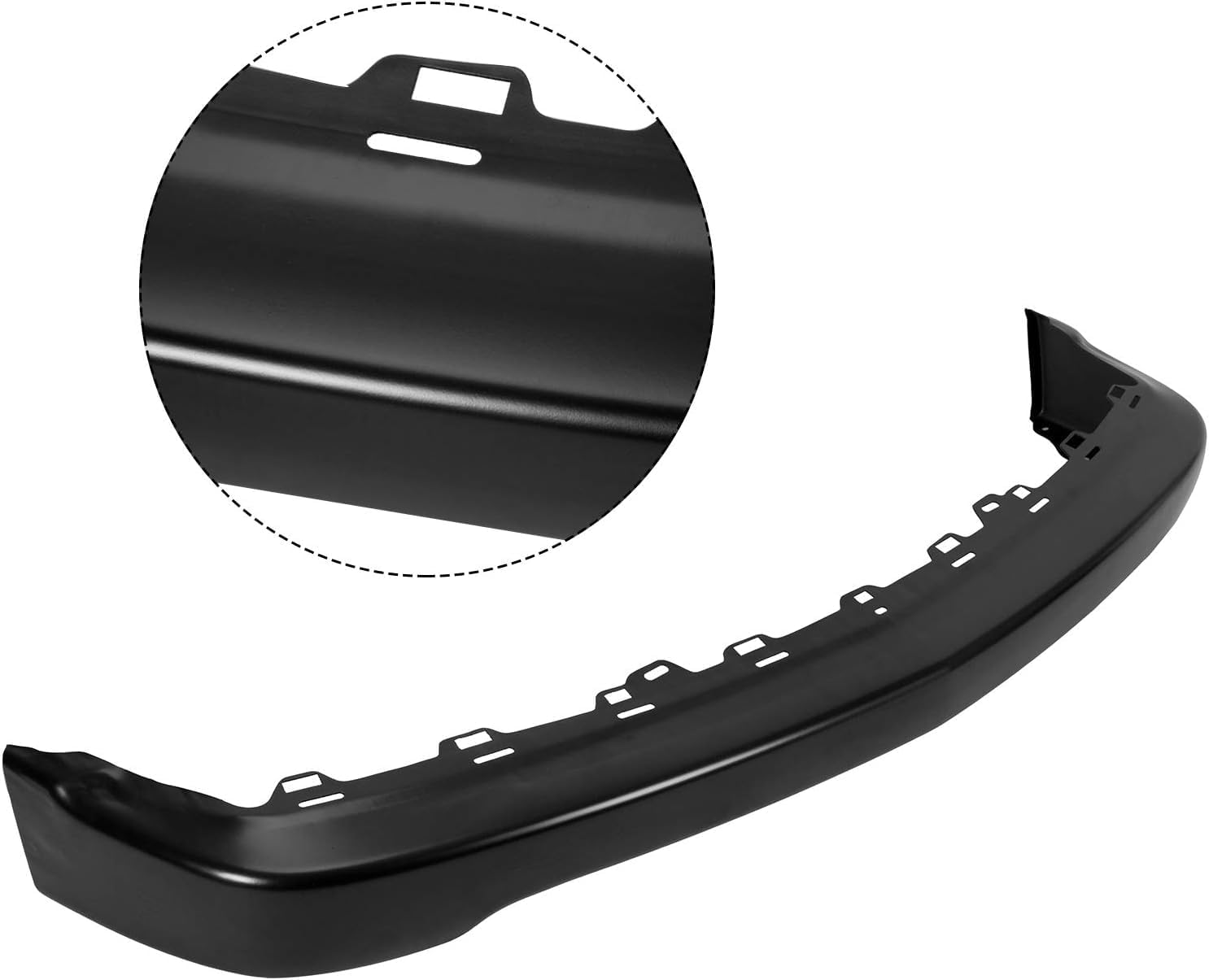 MR.GOP-Front Bumper Face Bar Compatible with 1998-2004 Chevrolet S10 1998-2005 Blazer Replace For GM1002367 15007660 Steel Black W/O Molding Holes
