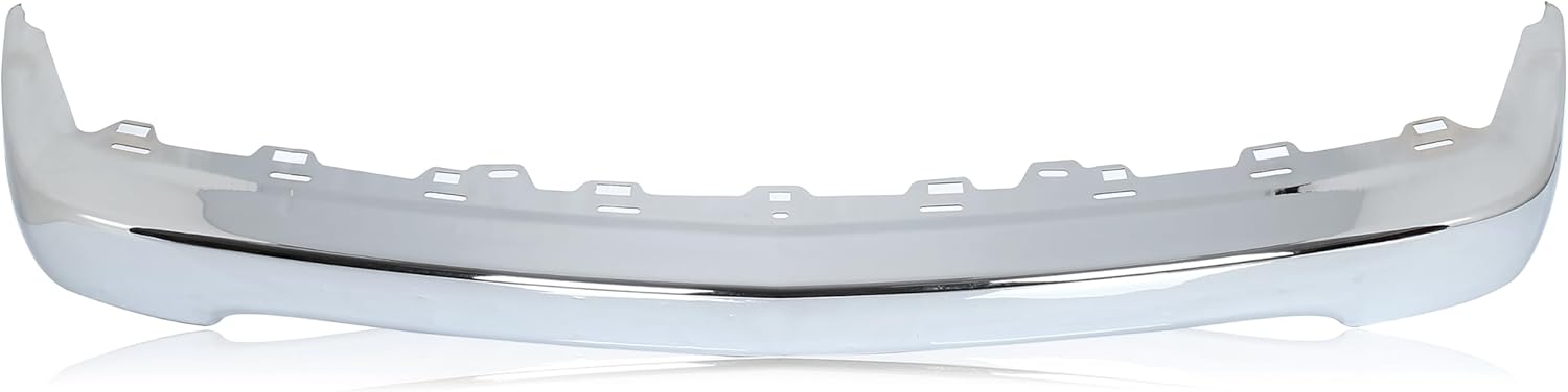 MR.GOP-Front Bumper Face Bar W/O Molding Holes Compatible with 1998-2004 Chevrolet S10 1998-2005 Blazer Replacement For GM1002368 15094048 Steel Chrome