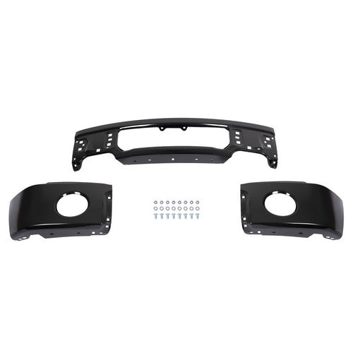 MR.GOP - Barra frontal de parachoques de acero negra para Ford F150 2009-2014 con orificio para luz antiniebla