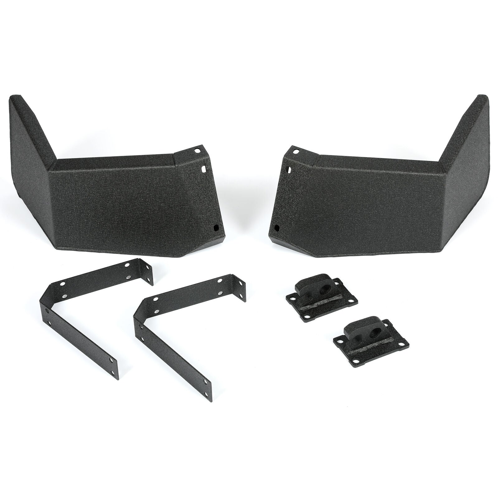 MR.GOP-Rear Bumper Compatible with 2007-2013 Chevy Chevrolet Silverado GMC Sierra 1500 W/2 LED Lights D-rings Powder Coated Steel Black