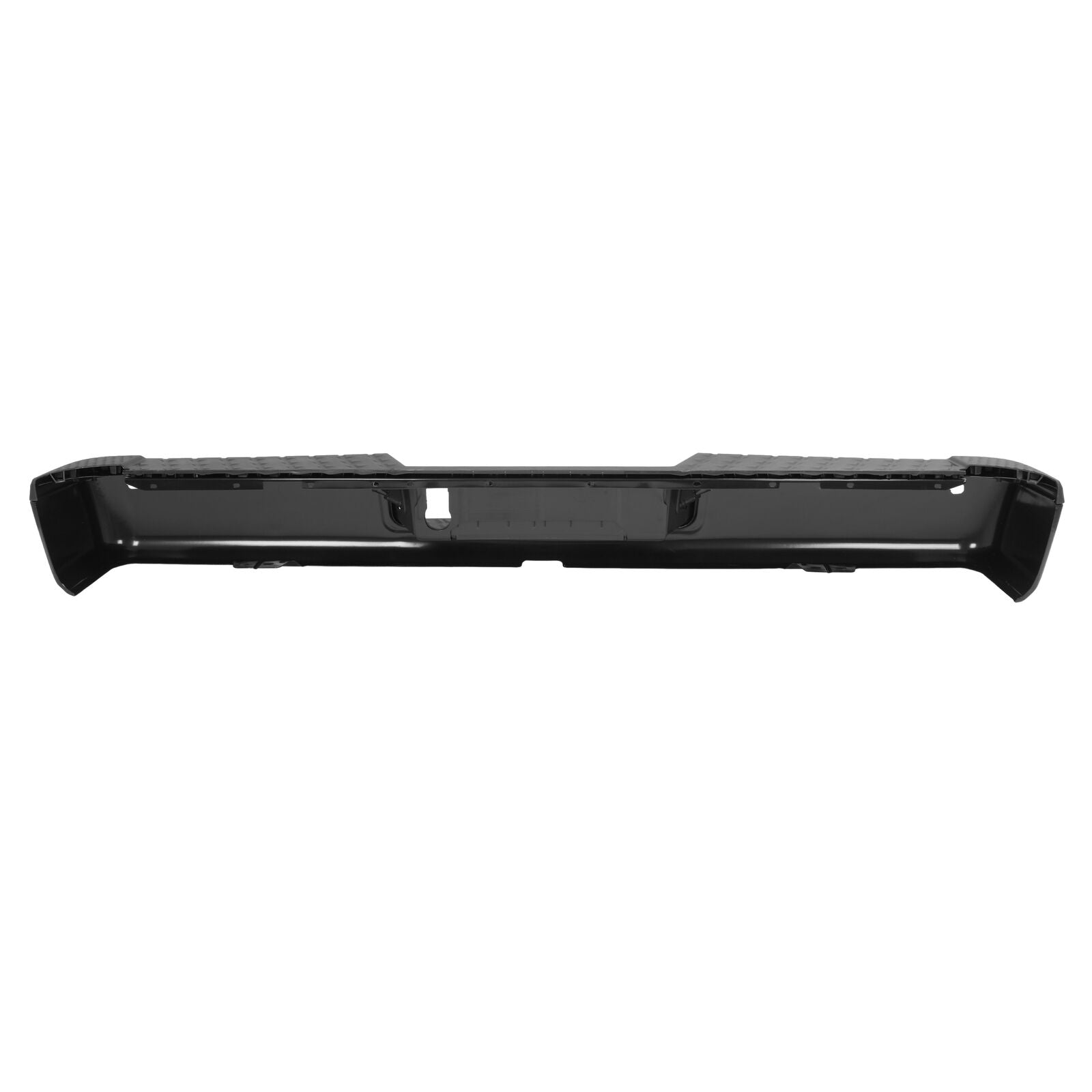 MR.GOP-Rear Step Bumper Assembly Compatible with 2016-2020 Nissan Titan/Titan XD NI1103132 85030EZ50A With Sensor Holes & License Plate Light Powder Coated Black