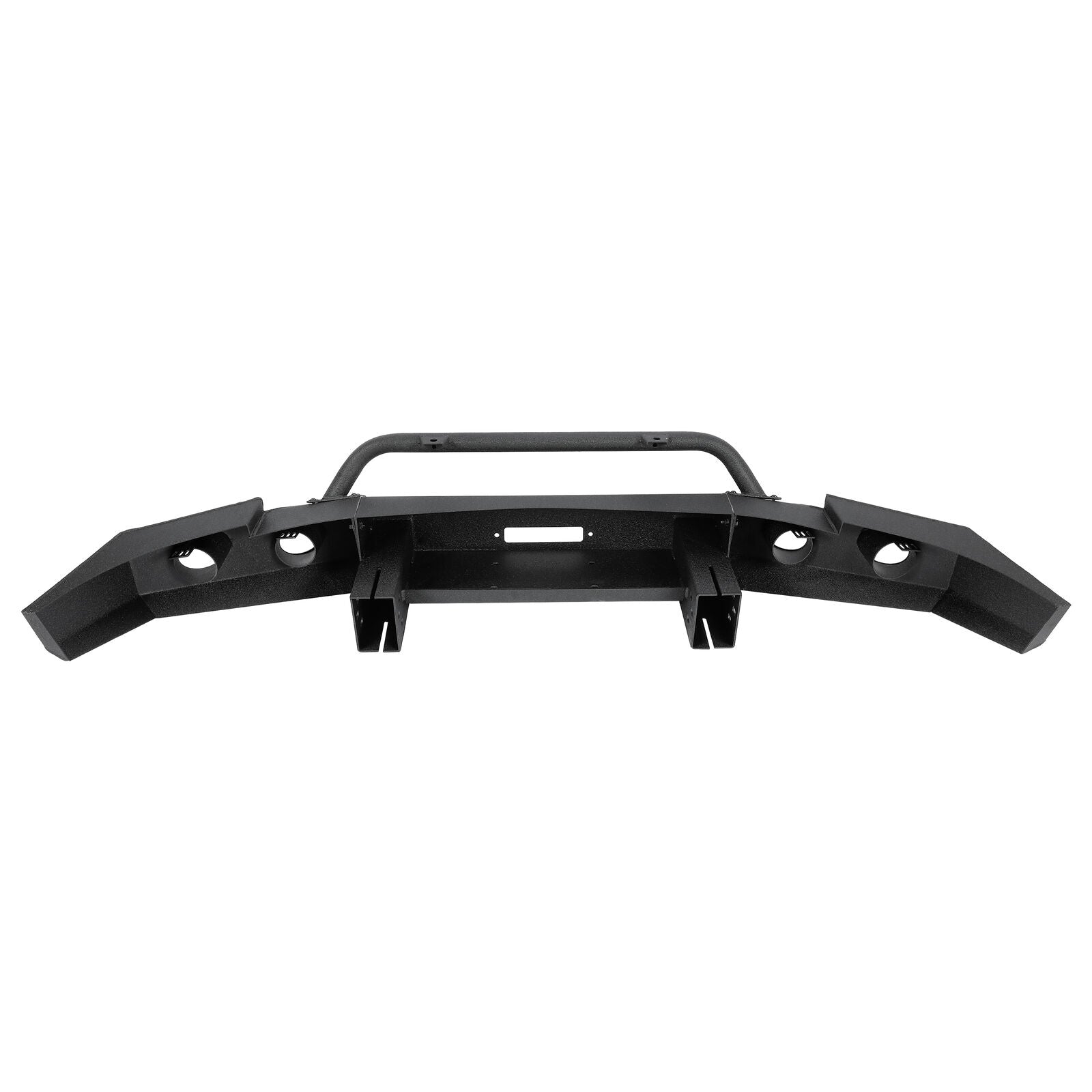 MR.GOP - Parachoques delantero compatible con Chevy Silverado 1500 2007-2013 con barra de empuje, paquete modular de 3 piezas, 2 paquetes 