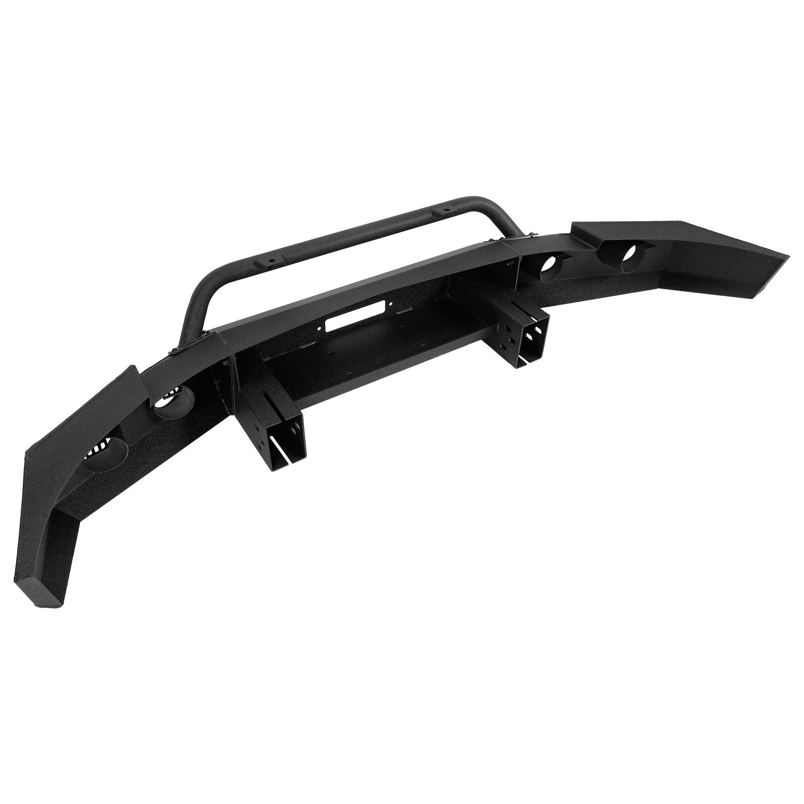 MR.GOP - Parachoques delantero compatible con Chevy Silverado 1500 2007-2013 con barra de empuje, paquete modular de 3 piezas, 2 paquetes 