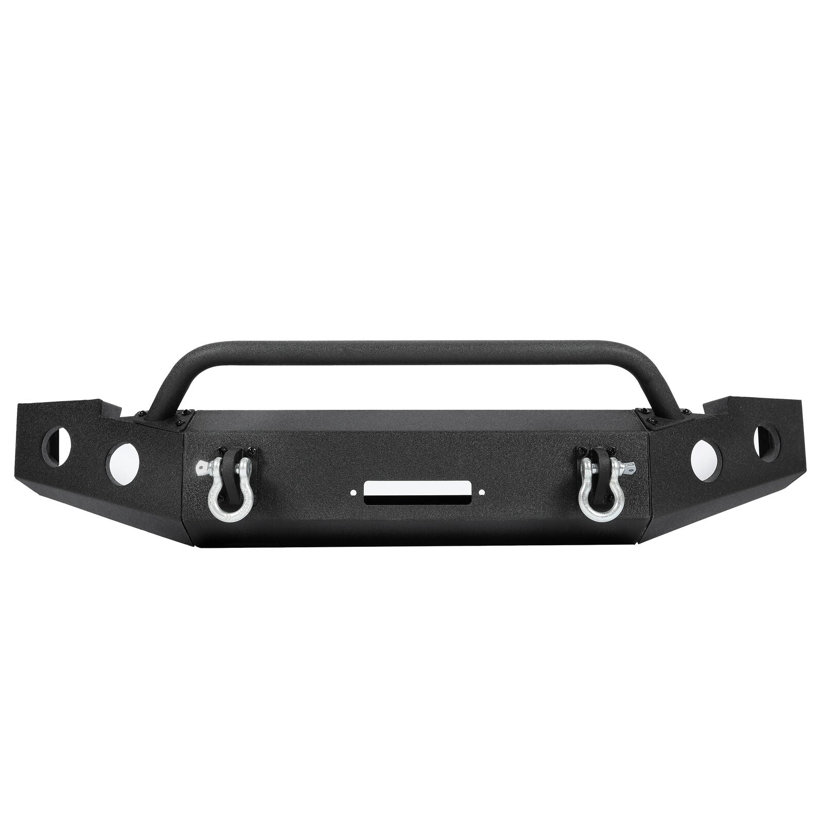 MR.GOP - Parachoques delantero compatible con Chevy Silverado 1500 2007-2013 con barra de empuje, paquete modular de 3 piezas, 2 paquetes 