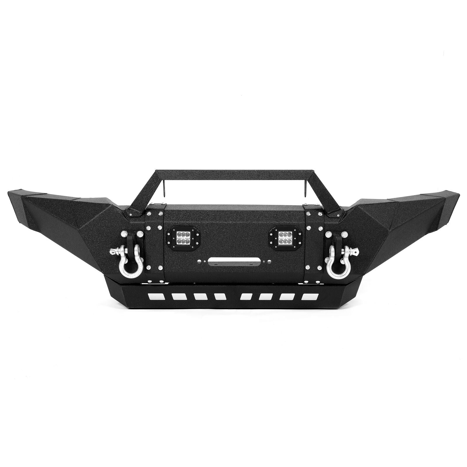 MR.GOP-Front Bumper Pickup For Tacoma 2005-2015 w/ LED Lights + Winch Plate + D-Rings