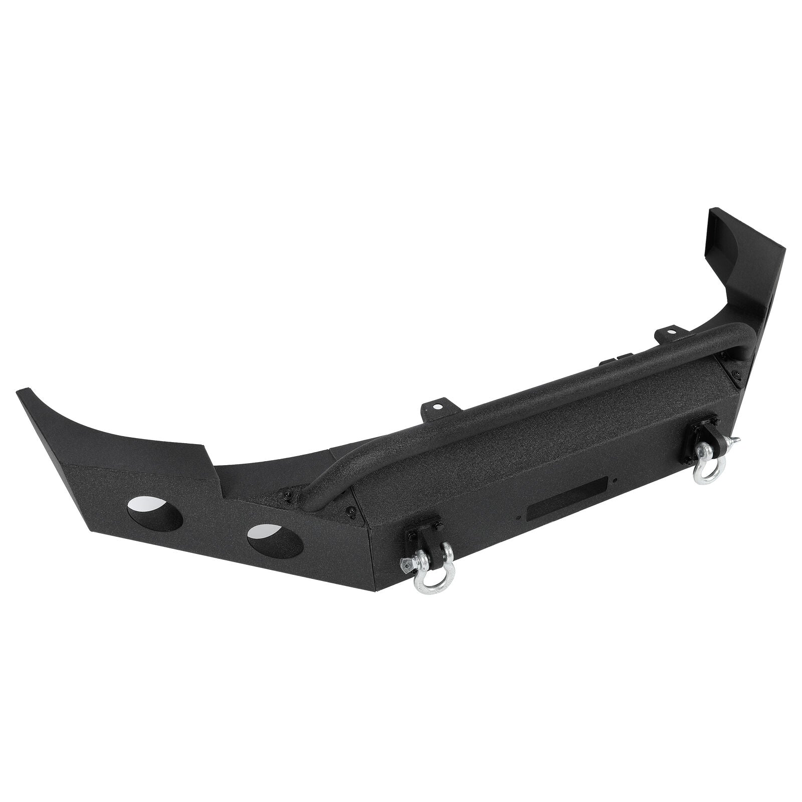 MR.GOP - Parachoques delantero compatible con Chevy Silverado 1500 2007-2013 con barra de empuje, paquete modular de 3 piezas, 2 paquetes 
