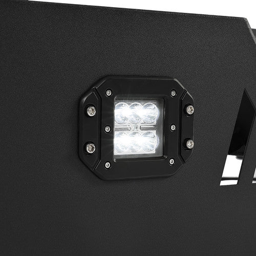 MR.GOP - Parachoques trasero de acero HD de ancho completo negro para Chevy Silverado 1500/2500 3500 HD 2019-2022