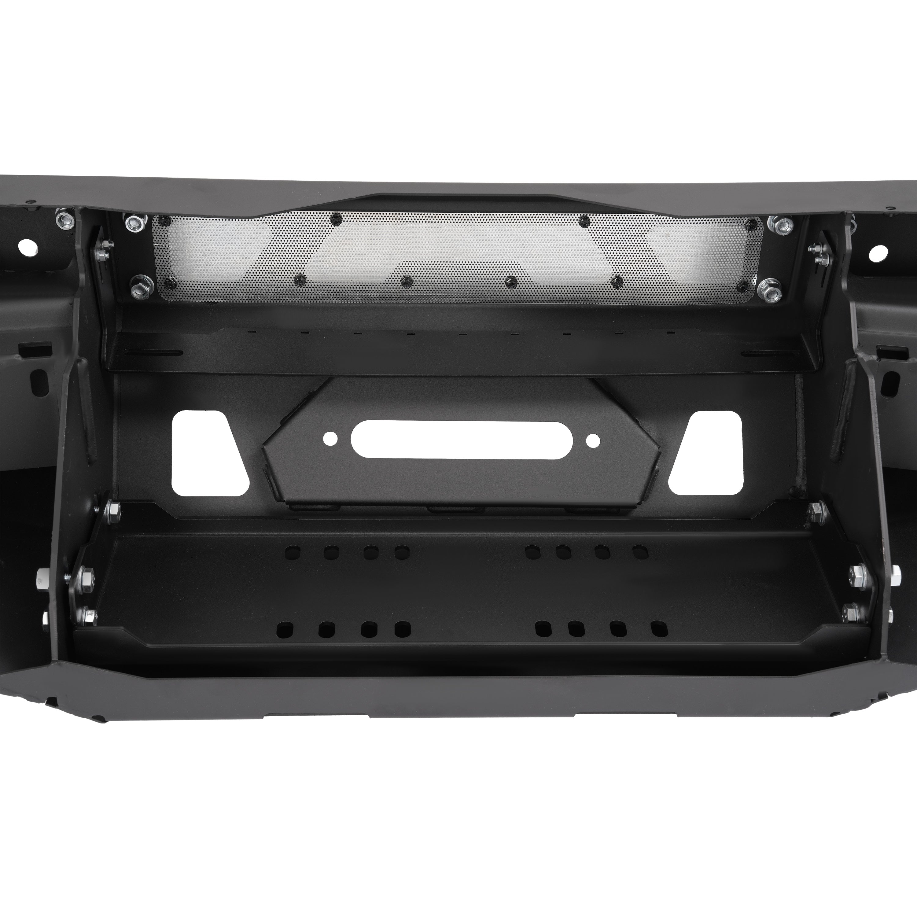 MR.GOP-Front Bumper Compatible with 2006 2007 2008 Dodge Ram 1500 Pickup Truck Offroad Rock Crawler Bumper W/Winch Plate Steel Powder Coated Black