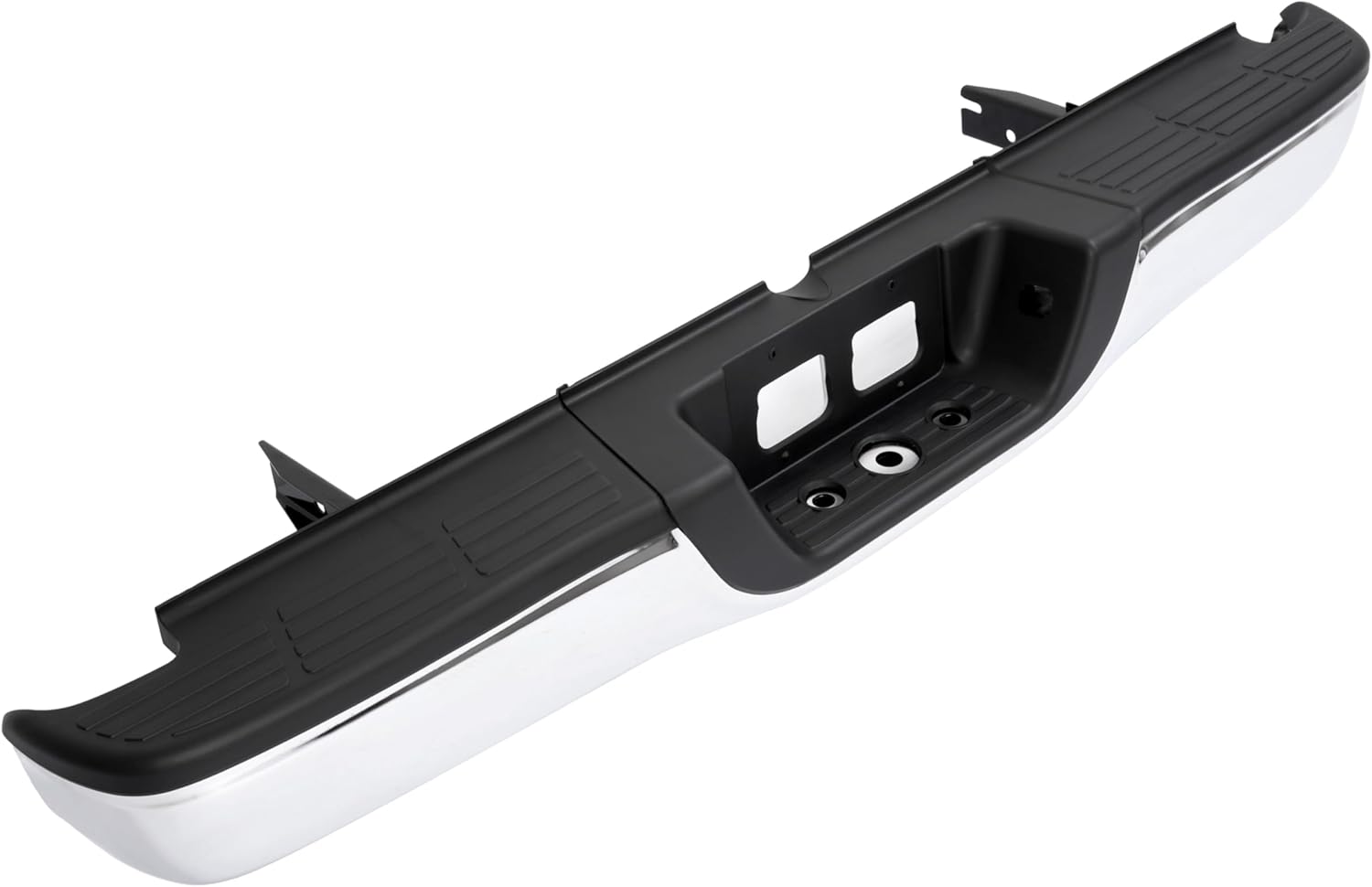 MR.GOP-Rear Step Bumper Assembly Compatible with 2000-2006 Toyota Tundra TO1103107 Steel+Plastic Silvery+Black Chrome+Powder Coated