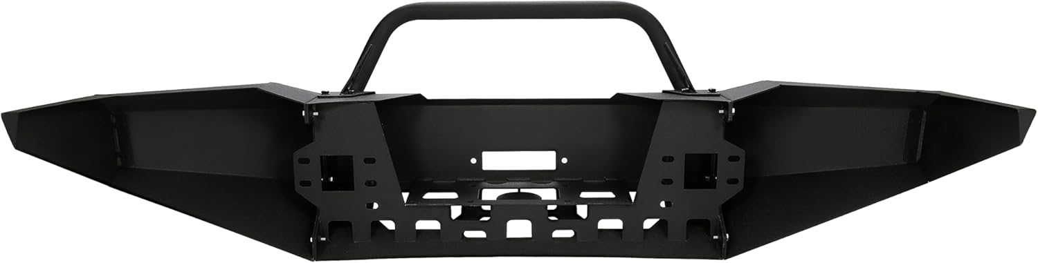 MR.GOP - Parachoques delantero compatible con Ford F250 F350 Super Duty 1999-2004 con barra parachoques de acero recubierto de polvo negro