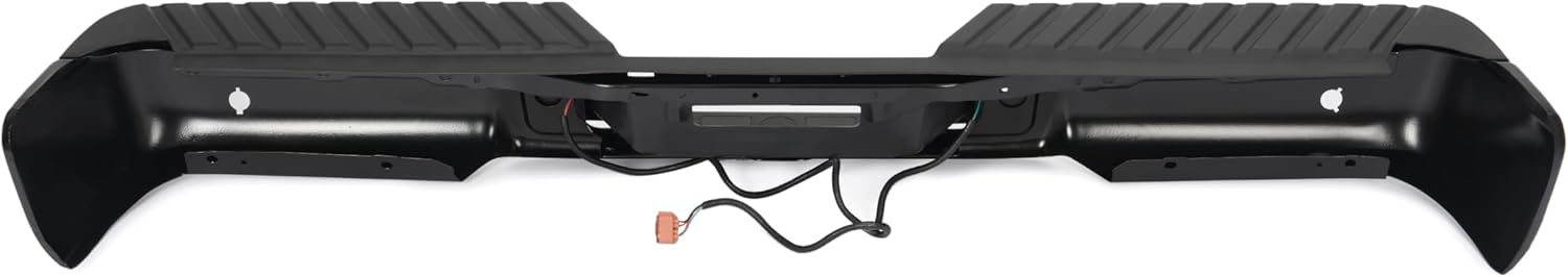 MR.GOP-Rear Step Bumper Assembly Compatible with 2006-2008 Ford F150 Lincoln Mark LT w/Parking Sensor Holes Replacement for FO1103139 Black