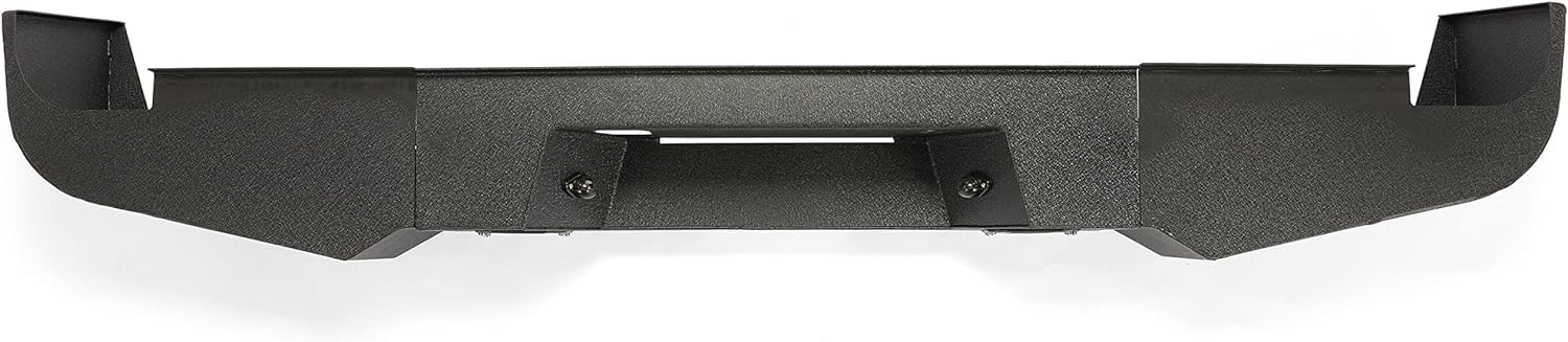 MR.GOP-Rear Bumper Compatible with 2015-2019 Chevrolet Chevy Silverado 2500 3500 GMC Sierra 2500HD 3500HD w/LED Lights and Sensor Holes Powder Coated Steel
