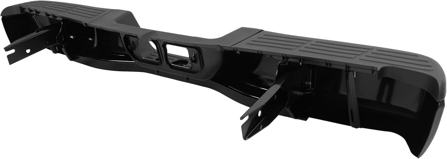 MR.GOP-Rear Step Bumper Assembly Compatible with 2000-2006 Toyota Tundra TO1103108 Powder Coated Black Steel+Plastic