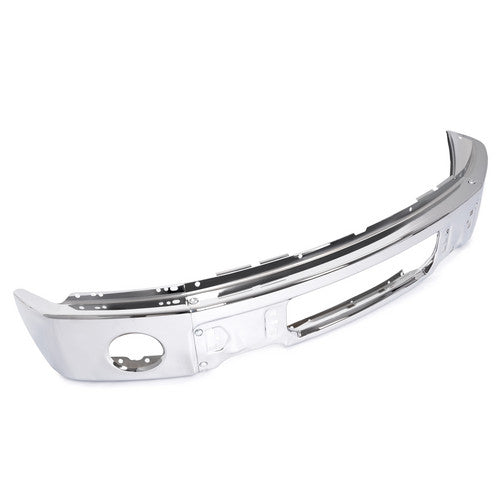 MR.GOP-Front Silvery Steel Bumper Face Bar for Ford F150 Pickup 09-14 w/ Fog Light Hole