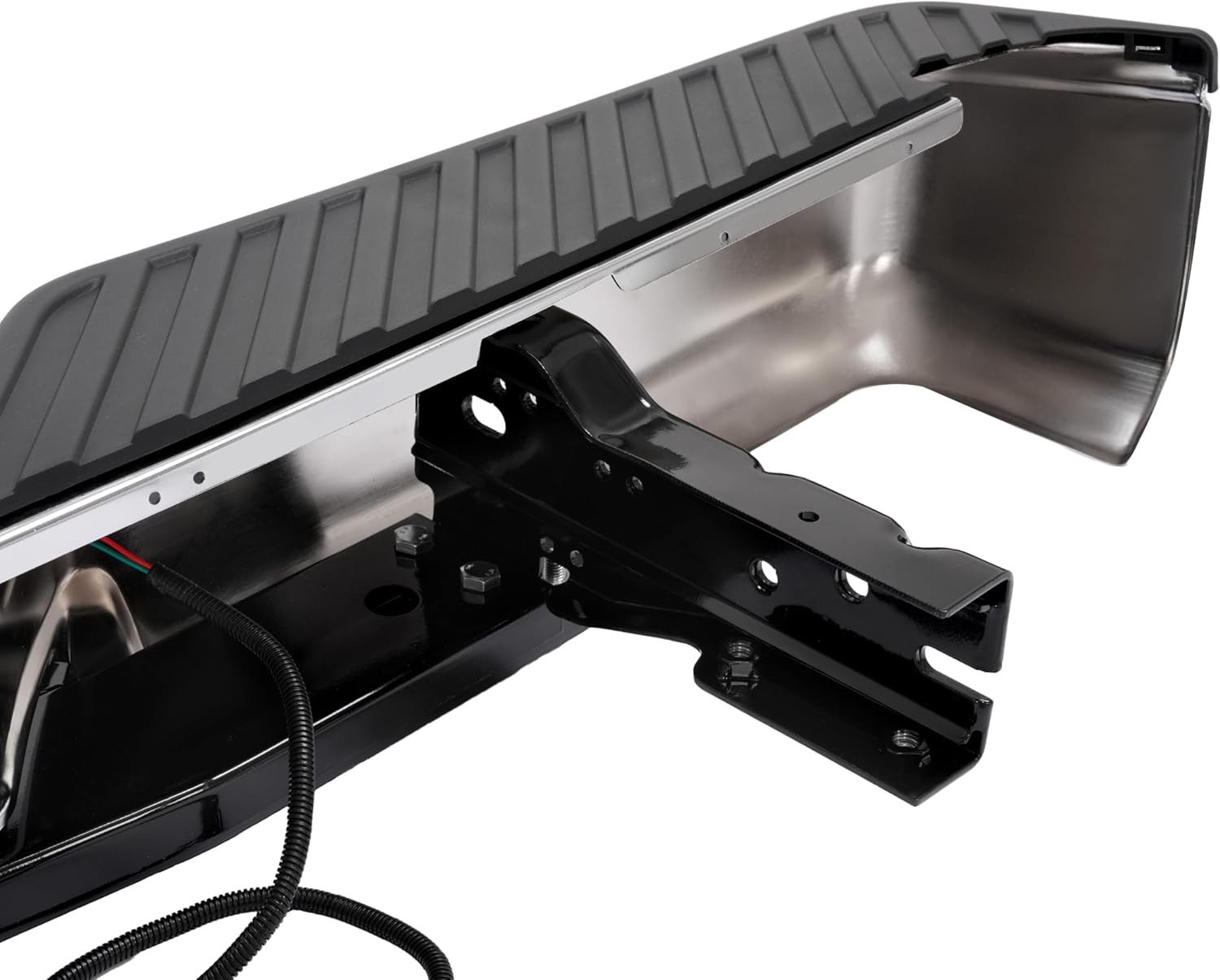 MR.GOP-Silvery & Black Rear Bumper Assembly Compatible with 2004-2015 Nissan Titan Models with Rear Park Assist Sensors Replacement for 850229FM0D 85022ZR20B NI1103118 NI1103111