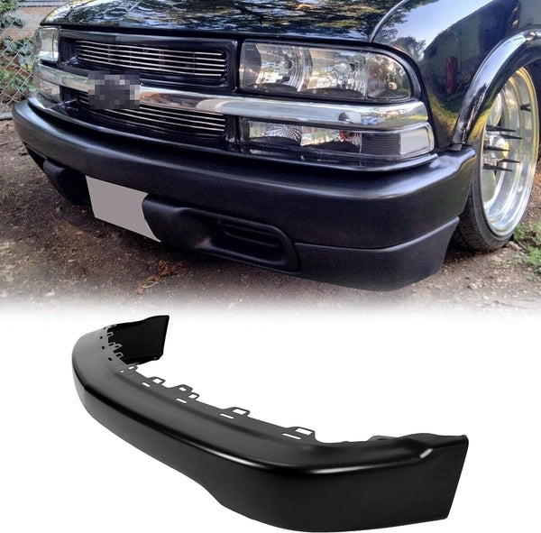MR.GOP-Front Bumper Face Bar Compatible with 1998-2004 Chevrolet S10 1998-2005 Blazer Replace For GM1002367 15007660 Steel Black W/O Molding Holes