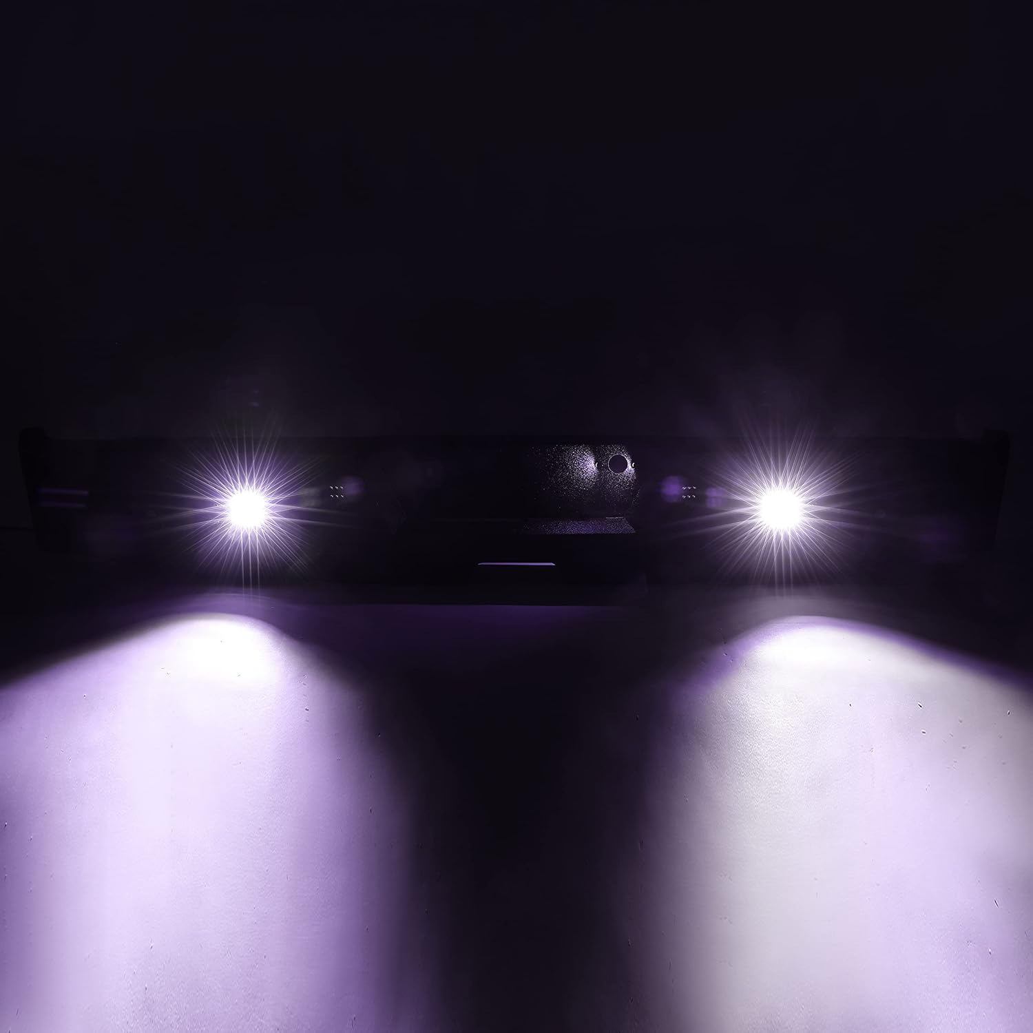MR.GOP - Parachoques trasero todoterreno de acero resistente compatible con Chevy Chevrolet Silverado GMC Sierra 1500 2007-2018 con 2 luces LED de 18 W, incluye instrucciones (3 piezas) 