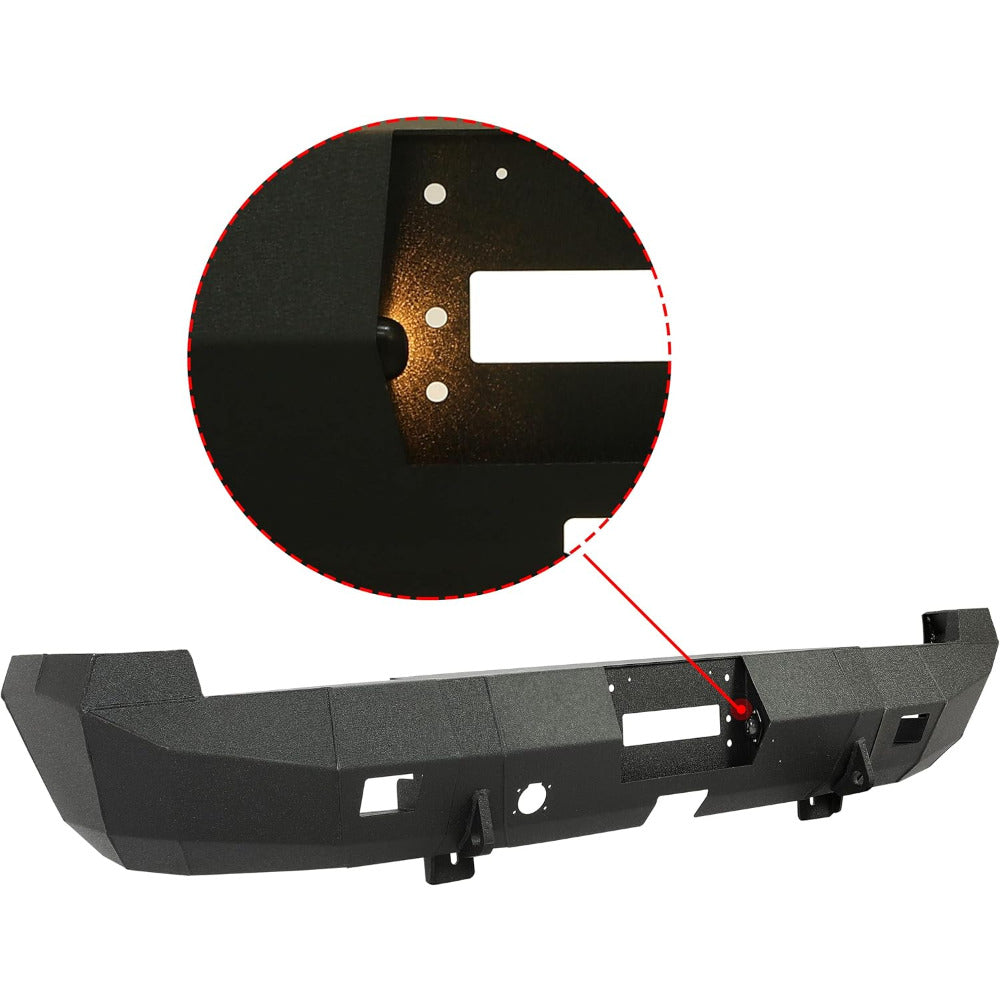 MR.GOP-Rear Winch Bumper Compatible With 2002-2008 Dodge Ram 1500 2003-2009 Dodge Ram 2500 3500 4500 5500 w/License Plate Lights 2 packages