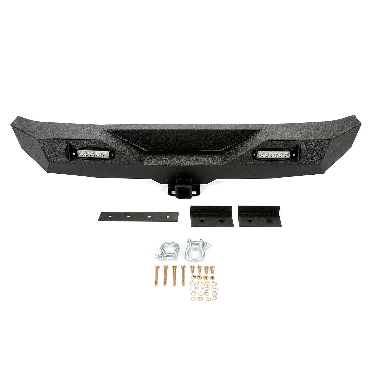 MR.GOP-Textured Rear Bumper for 2007-2018 Jeep Wrangler JK