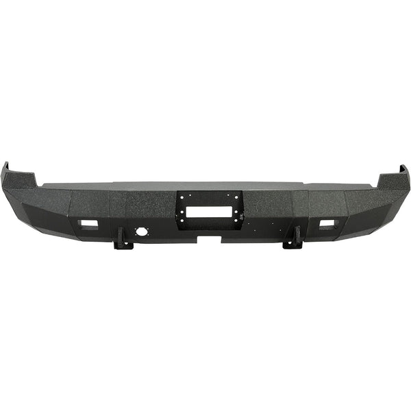 MR.GOP - Parachoques trasero con cabrestante compatible con Dodge Ram 1500 2002-2008 2003-2009 Dodge Ram 2500 3500 4500 5500 con luces de matrícula, 2 paquetes 