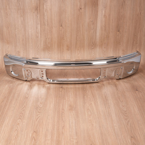 MR.GOP-Front Steel Bumper Face Bar For Ford F-150 Pickup 2009-2014 w/o Fog Light Hole