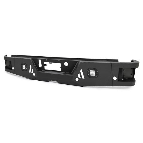 MR.GOP - Parachoques trasero de acero HD de ancho completo negro para Chevy Silverado 1500/2500 3500 HD 2019-2022