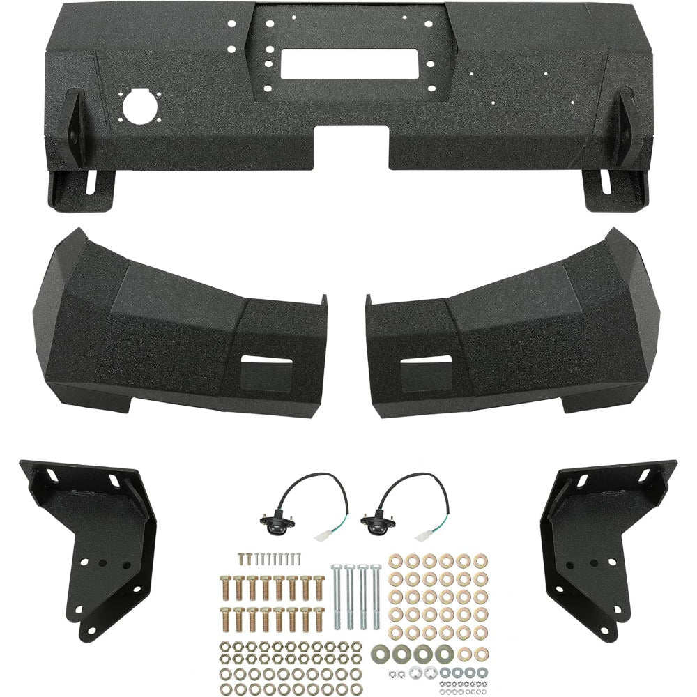 MR.GOP-Rear Winch Bumper Compatible With 2002-2008 Dodge Ram 1500 2003-2009 Dodge Ram 2500 3500 4500 5500 w/License Plate Lights 2 packages