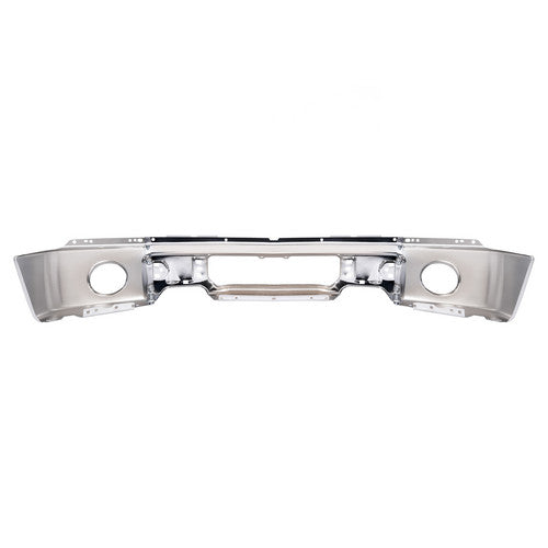 MR.GOP-Front Silvery Steel Bumper Face Bar for Ford F150 Pickup 09-14 w/ Fog Light Hole