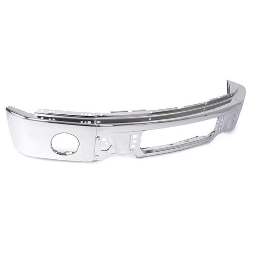 MR.GOP-Front Silvery Steel Bumper Face Bar for Ford F150 Pickup 09-14 w/ Fog Light Hole