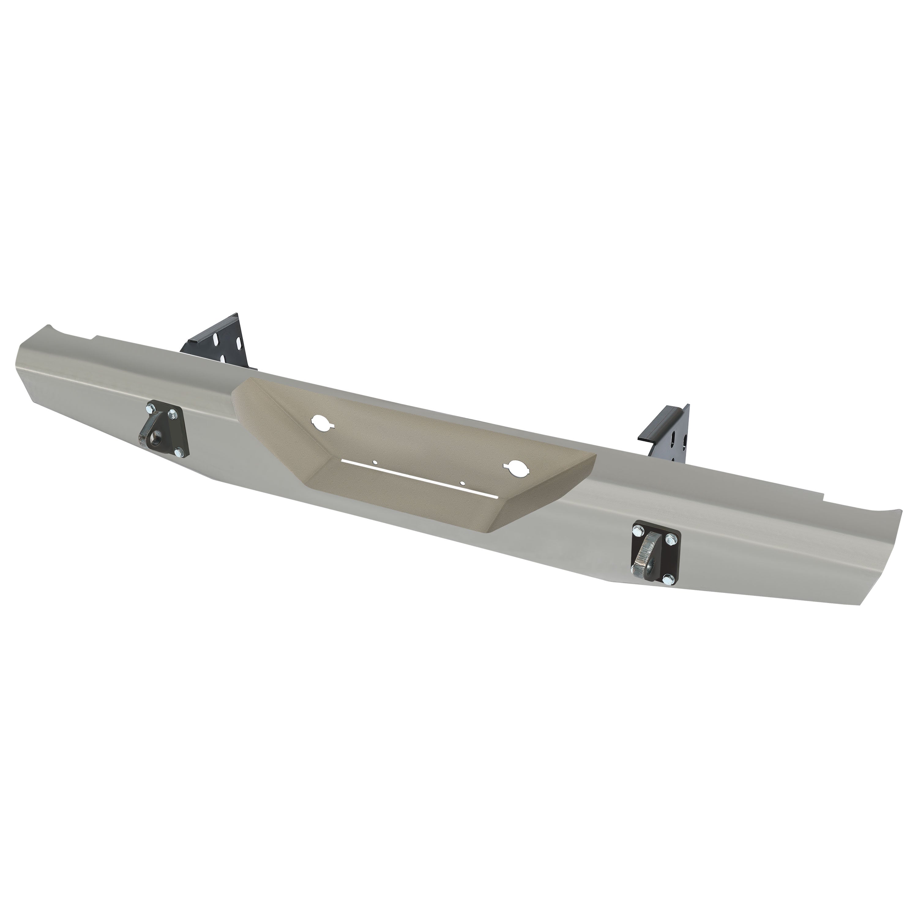 MR.GOP-Rear Bumper Assembly Compatible with 1997-2004 Dodge Dakota Pickup Truck Step Bumper Assembly Steel Bare Metal