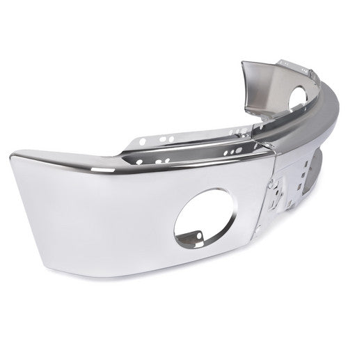 MR.GOP-Front Silvery Steel Bumper Face Bar for Ford F150 Pickup 09-14 w/ Fog Light Hole