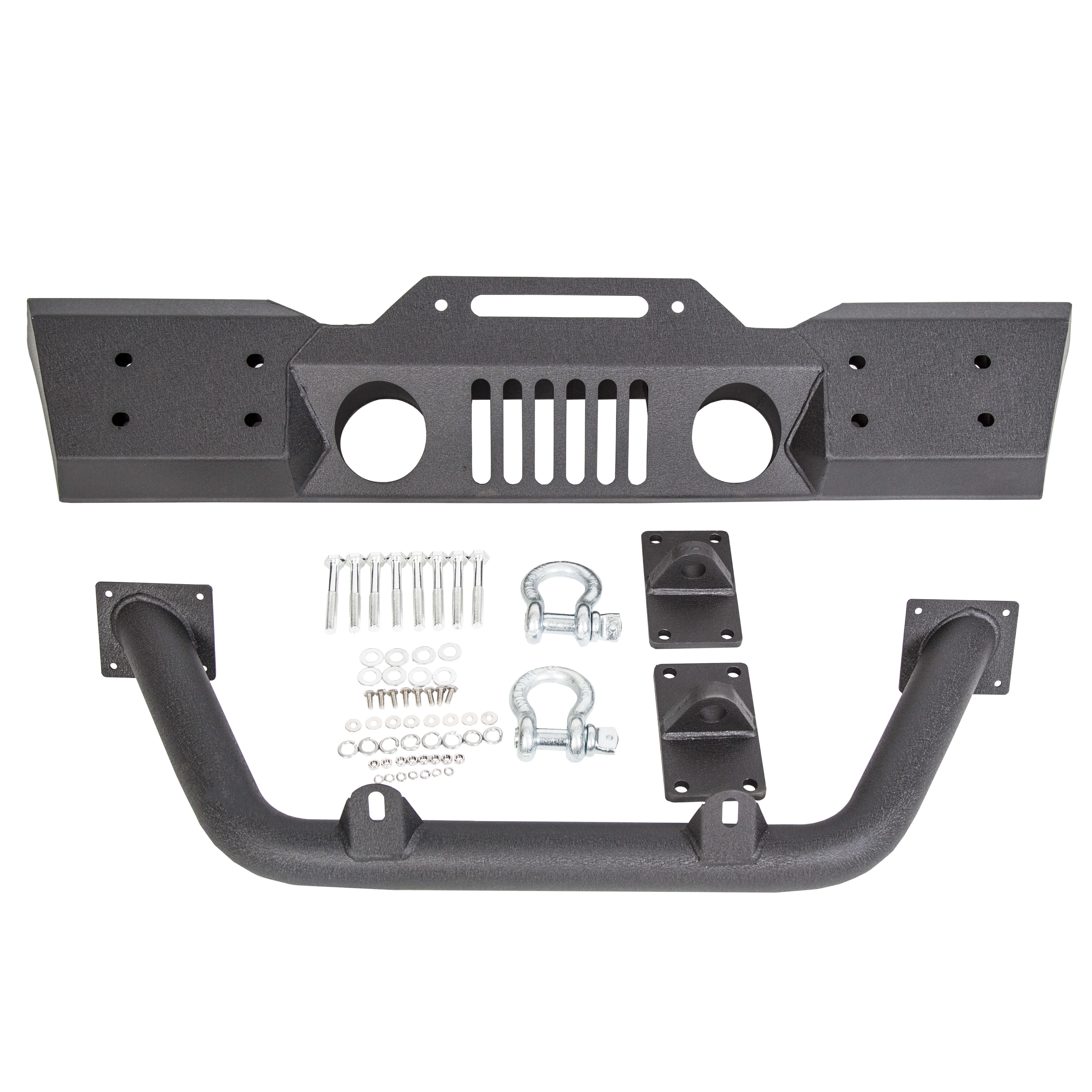 07-17 Jeep Wrangler JK Fog Light Housing Stubby Front Bumper family photo