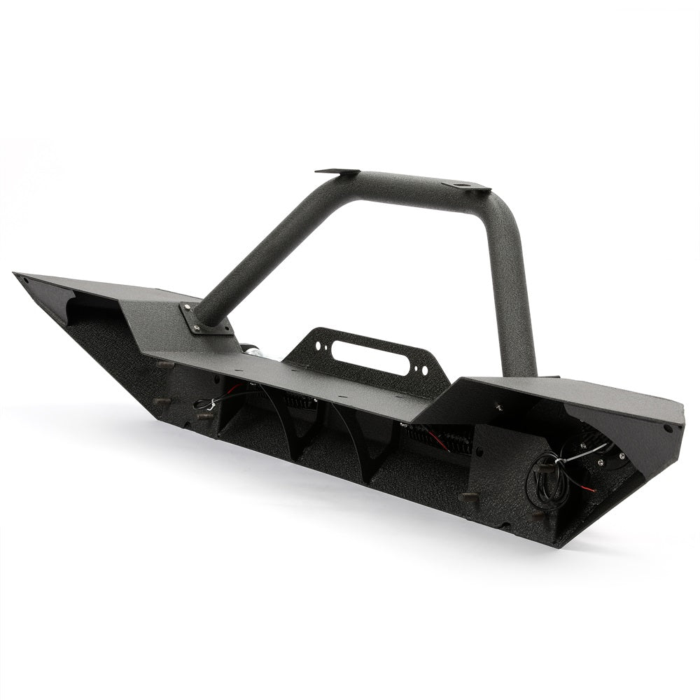 MR.GOP - Parachoques delantero para Jeep Wrangler JK 2007-2018, con luces LED
