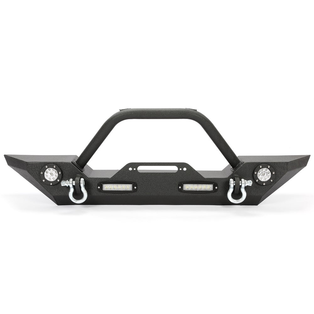 MR.GOP-Front Bumper for 2007-2018 Jeep Wrangler JK,with LED Lights