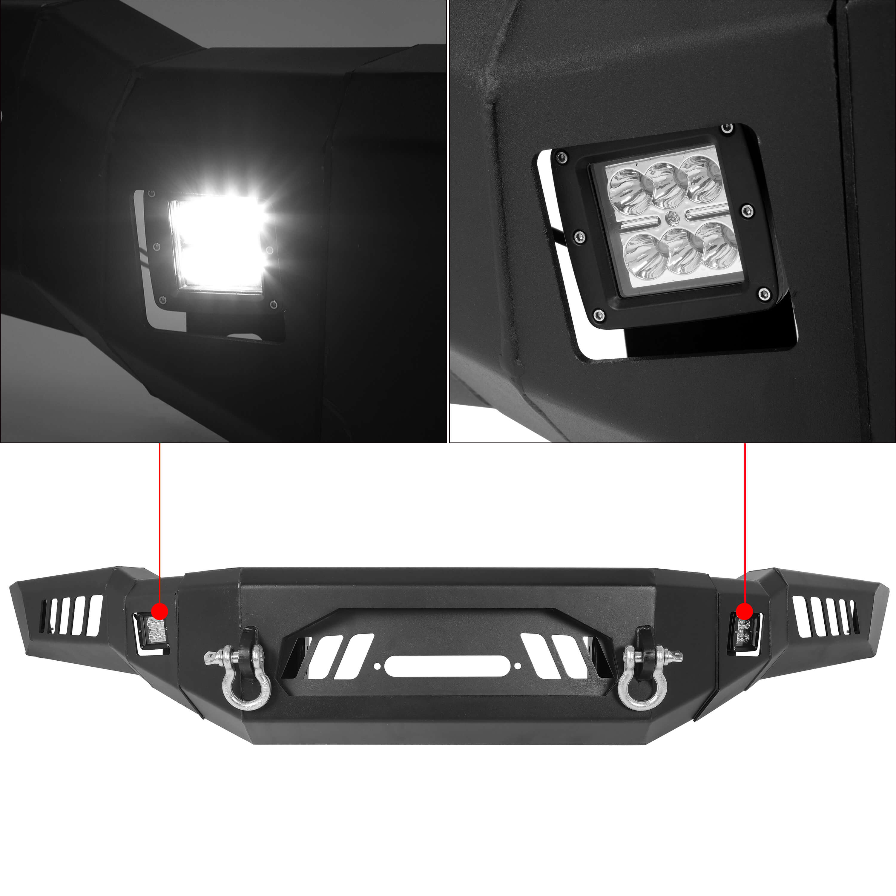 MR.GOP-Modular Front Bumper for 2018-2020 Ford F-150,3-Piece