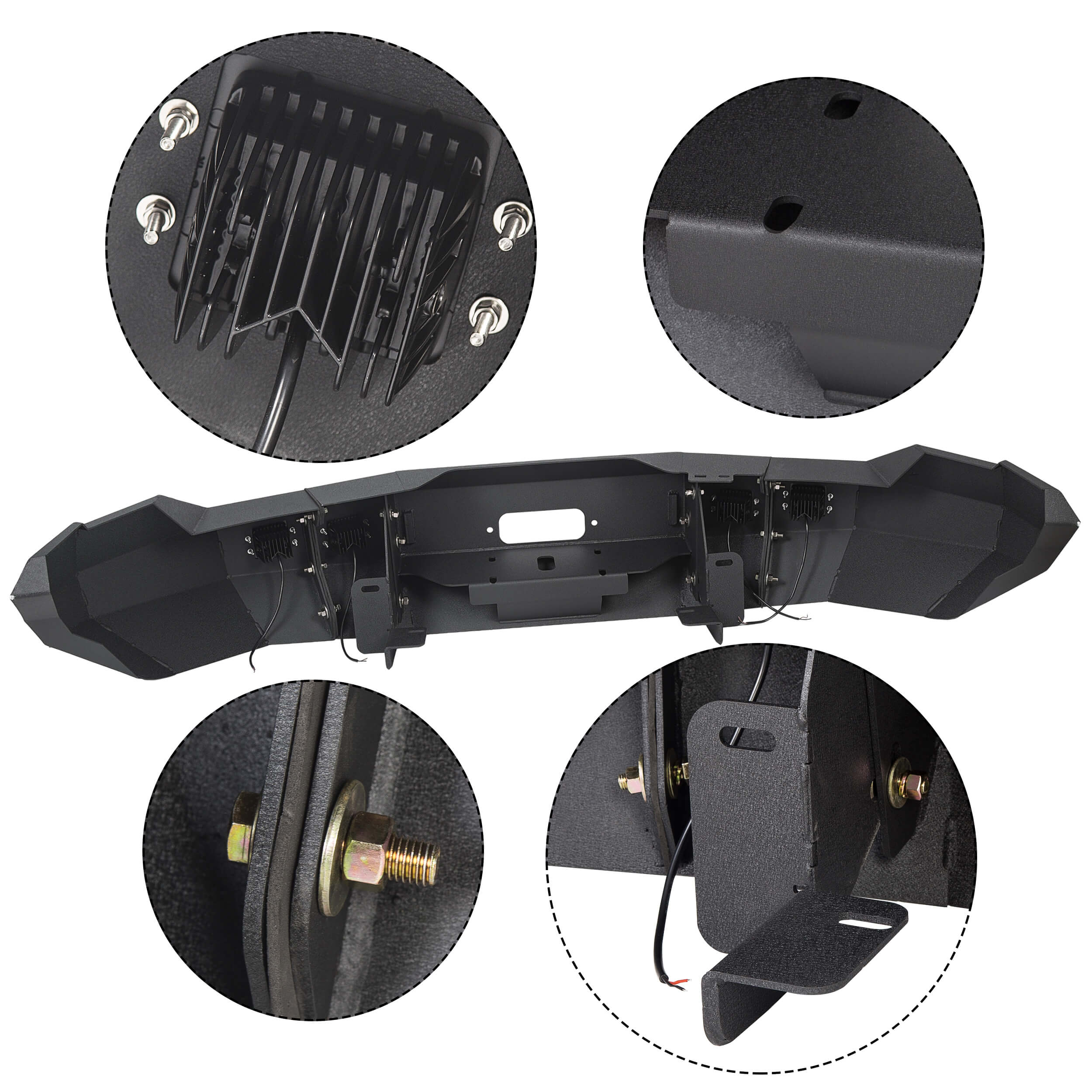 Front Bumper Heavy Duty Replacement Winch Ready detail3